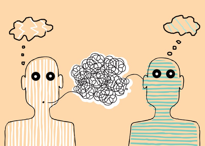 Personas tratando de comunicarse