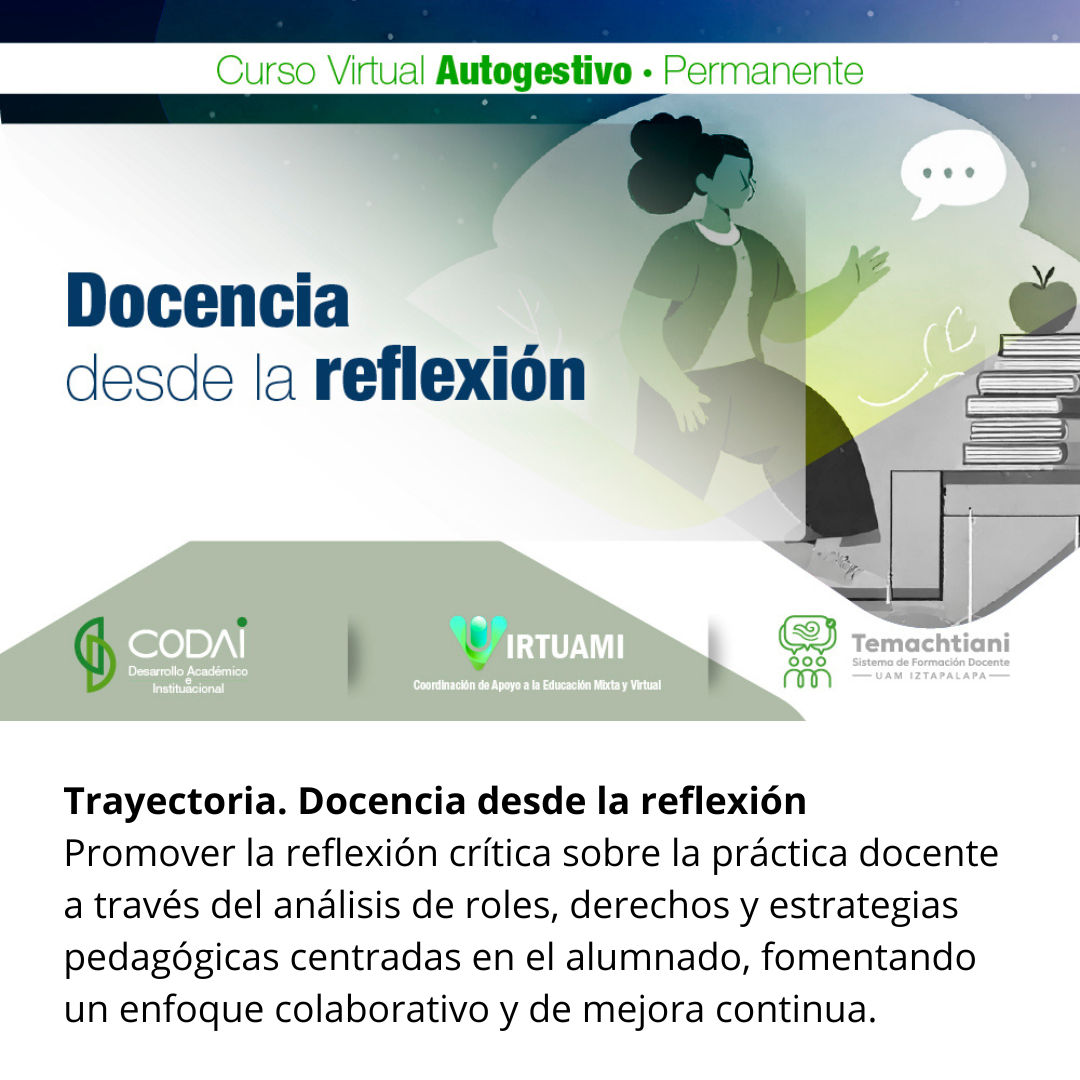 Trayectoria. Docencia desde la reflexión
Promover la reflexión crítica sobre la práctica docente a través del análisis de rol