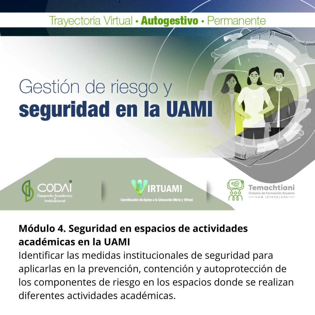 Módulo 4. Seguridad en espacios de actividades académicas en la UAMI